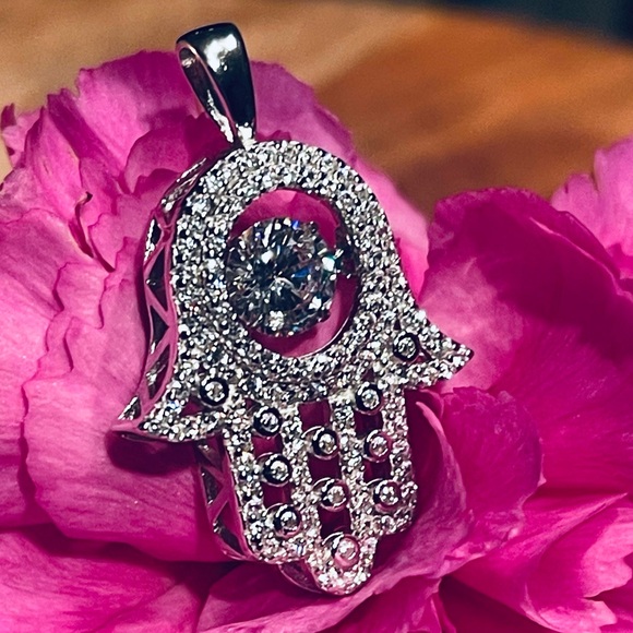 Swarovski Crystal Hamsa Pendant - Picture 2 of 9